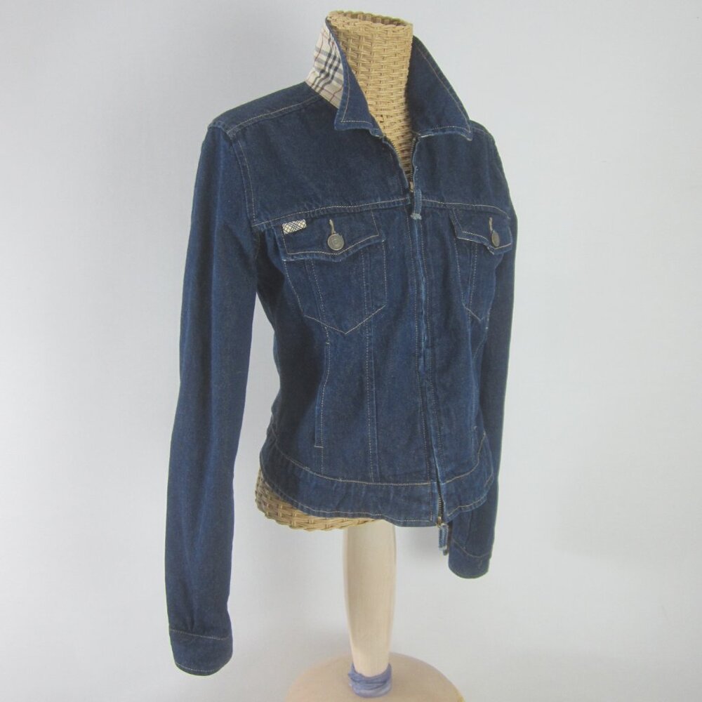 Burberry Blue Denim Bomber Jacket